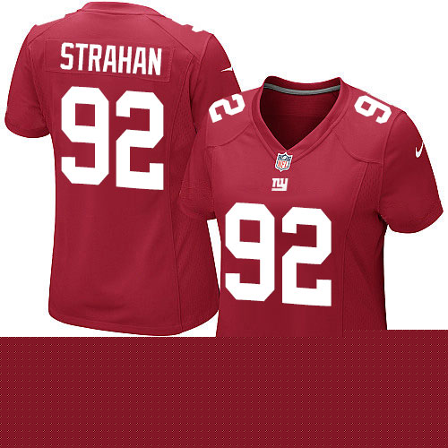 Women's Limited Michael Strahan Nike Jersey Red Alternate - #92 NFL New York Giants